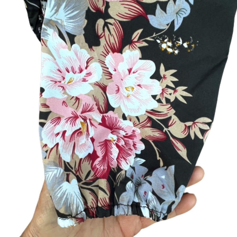 Floral Print Split Midi Cotton/Poly Dress NWT Size XL - Picture 2 of 12